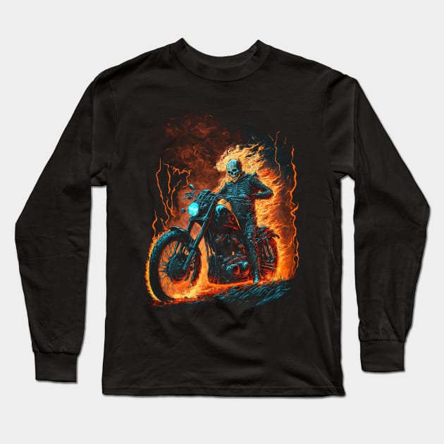 Ghost Rider Long Sleeve T-Shirt by difrats